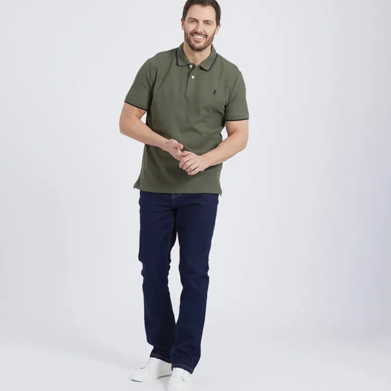 Herre River Kortærmet poloer kakigrøn
