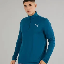 Herre Run Favorit 1/​4 Zip Løbe T-shirt Ocean Tropic
