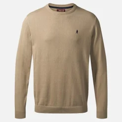 Herre Rund Hals Ellison Strik Sweater Silver Mink