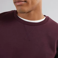 Herre Rundhals Sweatshirt Bourgogne