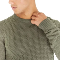 Herre Rundhals Trøje Oliven