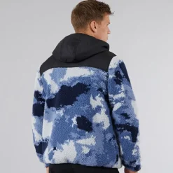 Herre Sableo Fleece Hættetrøje Blå Camo
