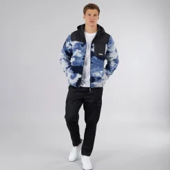 Herre Sableo Fleece Hættetrøje Blå Camo