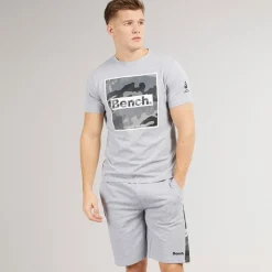 Herre Sanlo T-shirt og shorts sæt Grå Melange