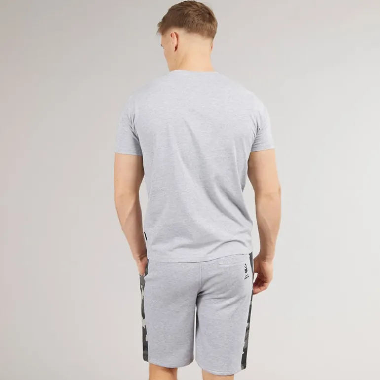Herre Sanlo T-shirt og shorts sæt Grå Melange