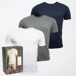 Herre Santo Tre Pakke T-shirts Navy /​ Gråmeleret /​ Hvid