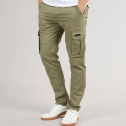 Herre Sergei Twill Cargobukser Lyse Khaki