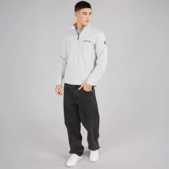 Herre Sesano 1/​2 Zip Top Light Grey Solid