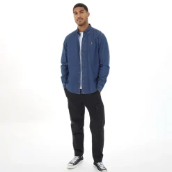 Herre Skjorte med Knapper Denim