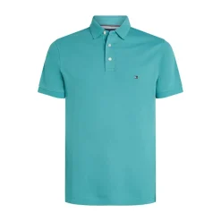Herre Slim Polo Hazy Teal