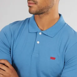 Herre Slim Polo Shirt Federal Blue