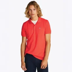 Herre Slim Stolpelukning Polo Bright Vermillion