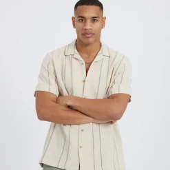 Herre Soresi Skjorter med korte ærmer Lys Beige