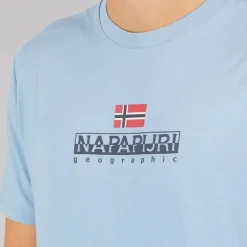 Herre Sory Logo T-shirt Faded Denim