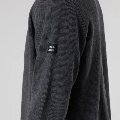 Herre Strik Cardigan Mørk Grå Marl Dar Grey M