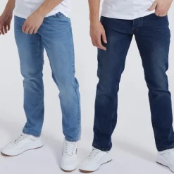Herre Stuart Jeans med lige pasform - topak i Indigo/​Mid Wash