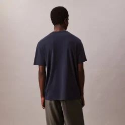 Herre Supima Bryst T-Shirt Mørk Safir