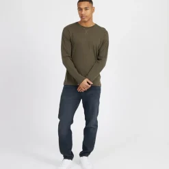 Herre Supreme Rundhals Langærmet T-shirt Khaki