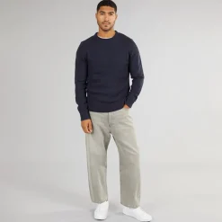 Herre Tanka Rundhals Trøje Marineblå