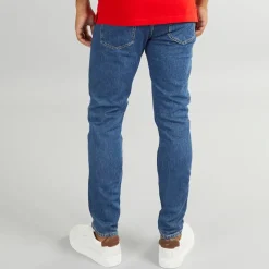 Herre Tapered Jeans Denim Mørk