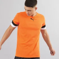 Herre teamRISE Trænings T-shirt Golden Poppy/​ Sort/​ Hvid