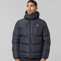 Herre Tech Logo Puffer Jakke Sort