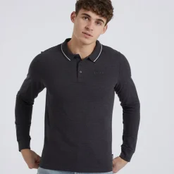 Herre Telles L/​S Polo Skjorte Charcoal Marl
