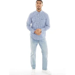 Herre Three Gingham Langærmet shirts Blå