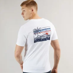 Herre Throwback T Shirt Hvid Traditionel