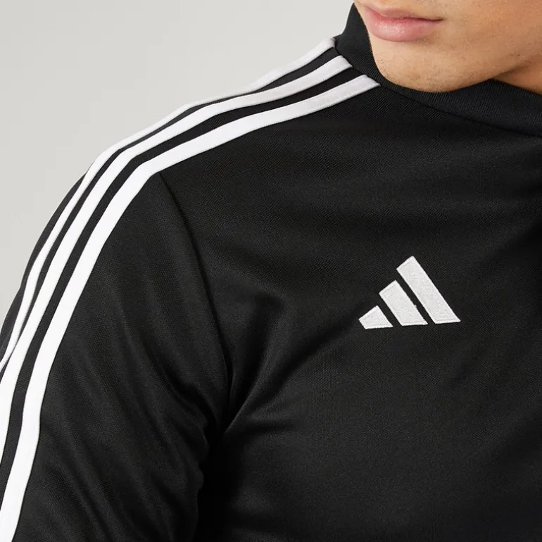 Herre Tiro 23 Club 1/4 lynlås træningstop sort/hvid