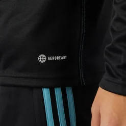 Herre Tiro 23 Club 1/​4 Zip Træningstop Sort/​Preloved Blå