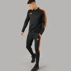 Herre Tiro 23 Club træningsbukser Sort/​App Signal Orange
