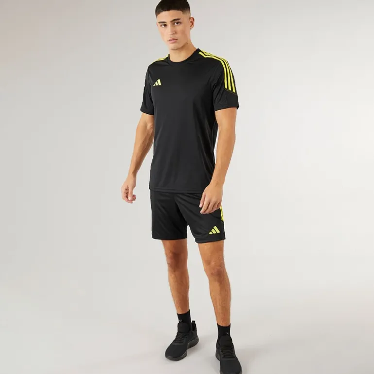 Herre Tiro 23 Club træningsshorts sort/lysegul