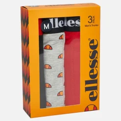 Herre Tre Pak Boxer Trunks Sort/​Grå/​Rød