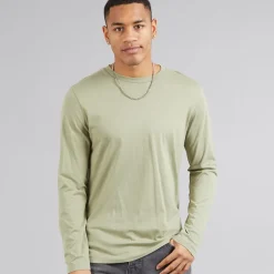 Herre Trial Langærmet Top støvet grøn