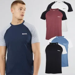 Herre Trova T-Shirts med 5-pak Sort/​Blå/​Burgunder Melange/​Jeans Melange/​Ecru Melange