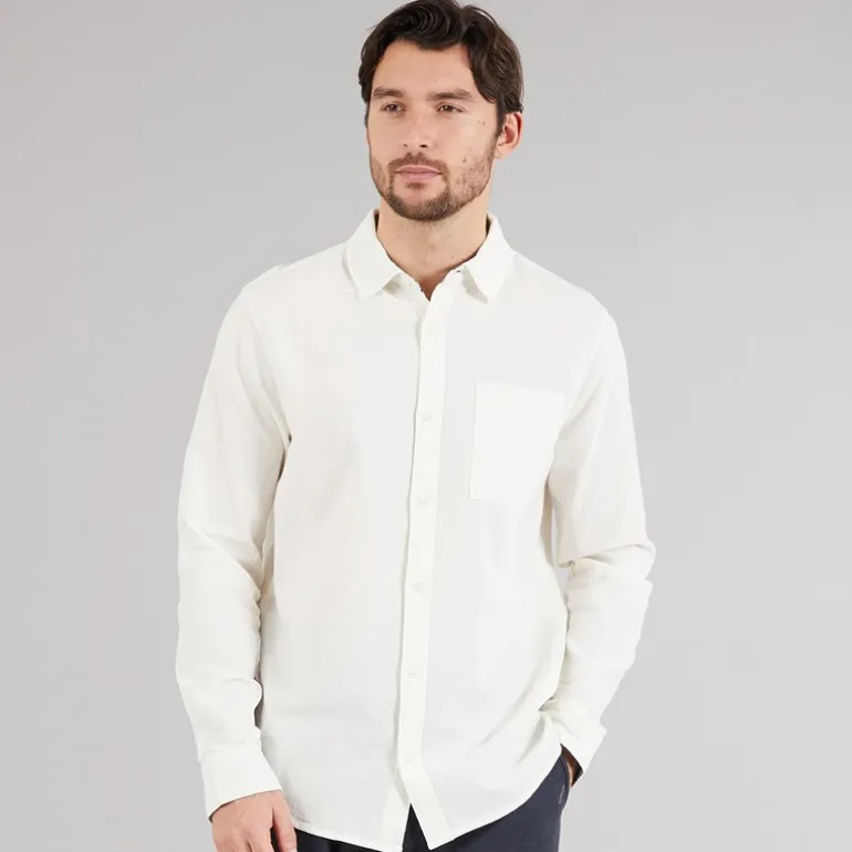 Herre Trypto Langærmet Skjorte Off White