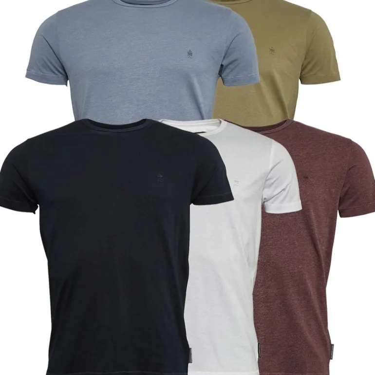 Herre T-shirts Mergel-Bordeaux
