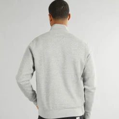 Herre Vesterbro 1/​4 Zip Sweatshirt Lys Grå Melange /​ Sort