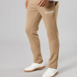 Herre Vesterbro Joggingbukser Med Åben Kant Silver Mink/​Hvid