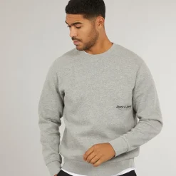 Herre Vesterbro Side Sweatshirt Lys Grå Marl/​Sort