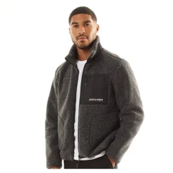Herre Vesterbro Teddy Jakke Grå Melange