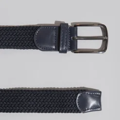 Herre Vævet Elastisk Bælte Marine