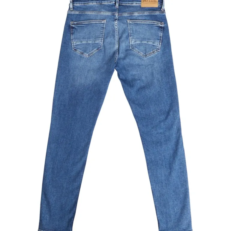 Herre Warp Skinny Jeans Blå