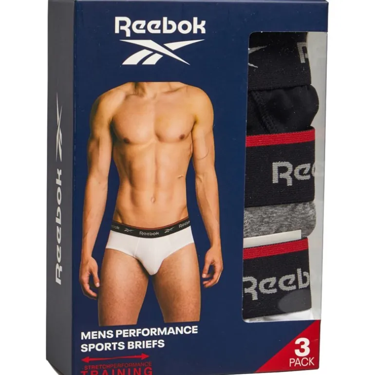 Herre Wiggins Performance 3-pak Underbukser Sort/Grå Melange/Hvid