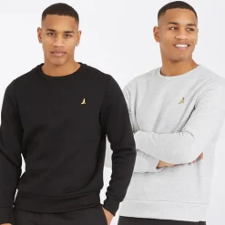 Herre Winston To-pakke Trøjer Sort/​Grå