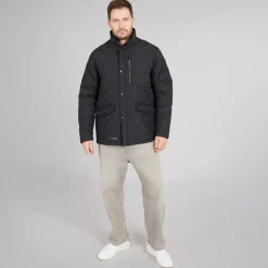 Herrer Argyle Vatteret Jakke Sort