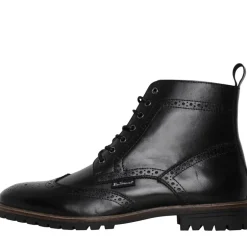Herresko i Sort Læder Brogue Støvler