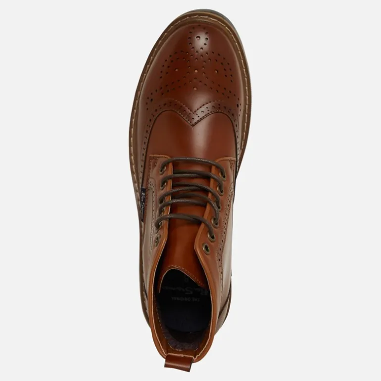 Herresko Templeton Brogue Støvler Brun Poleret