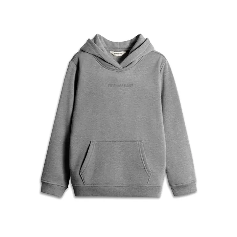 Hættetrøje Grå Melange til Børn